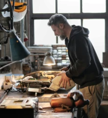 Man working in a workshop.